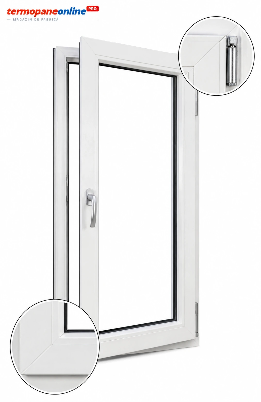 Fereastră Tripan Salamander proEvolution 72 560x860mm 1 Canat