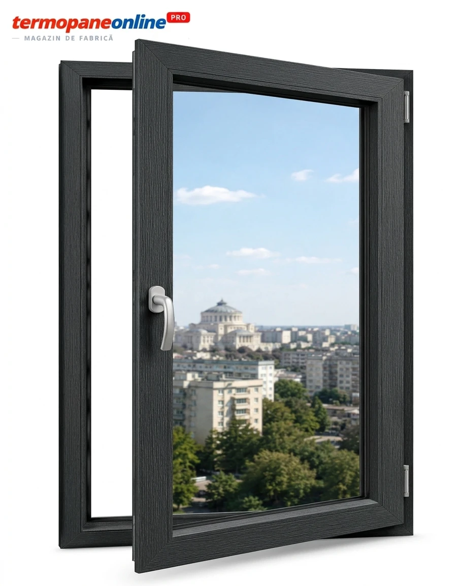 Fereastră Tripan Rehau Euro 70 710x1160mm 1 Canat - Gri Antracit