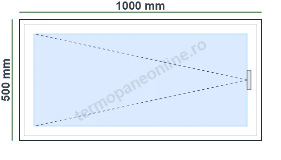 Fereastră Ramplast Solid 400 (60mm) 1000x500mm 1 Canat