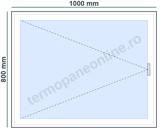Fereastră Ramplast Solid 400 (60mm) 1000x800mm 1 Canat