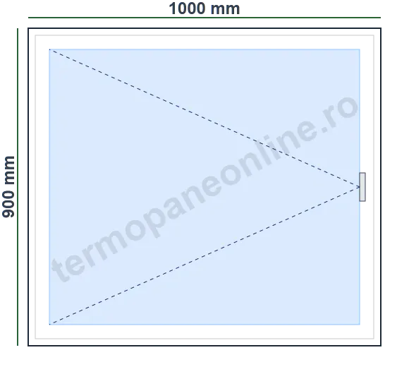 Fereastră Ramplast Solid 400 (60mm) 1000x900mm 1 Canat