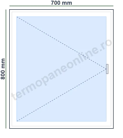 Fereastră Ramplast Solid 400 (60mm) 700x800mm 1 Canat