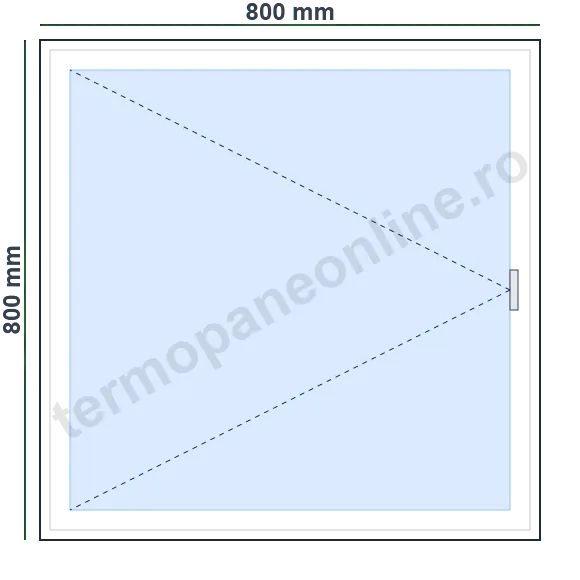 Fereastră Ramplast Solid 400 (60mm) 800x800mm 1 Canat