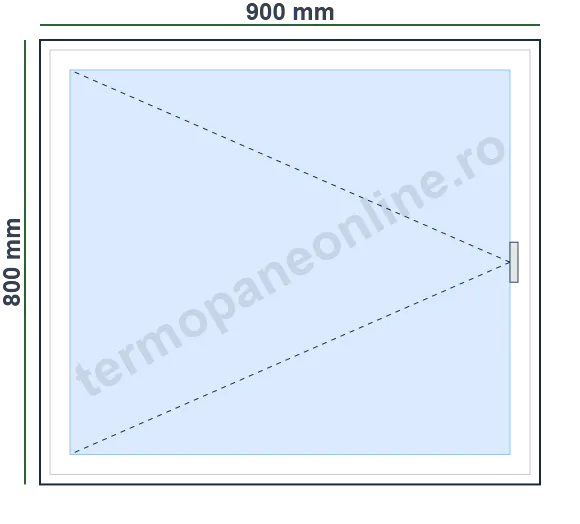 Fereastră Ramplast Solid 400 (60mm) 900x800mm 1 Canat
