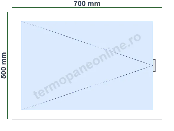 Fereastră Rehau Synego 80 (7 Camere) 700x500mm 1 Canat