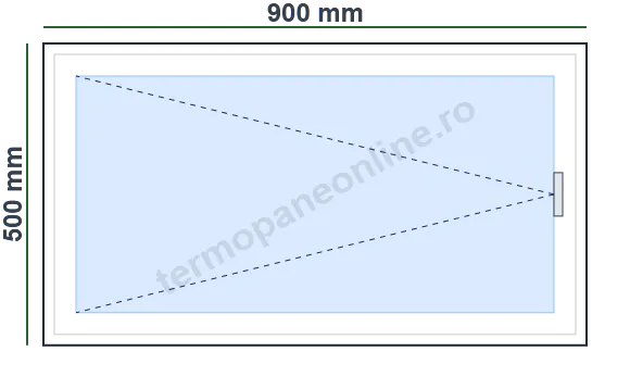Fereastră Rehau Synego 80 (7 Camere) 900x500mm 1 Canat