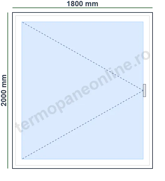 Ușă Balcon Rehau Synego 80 (7 Camere) 1800x2000mm 2 Canate